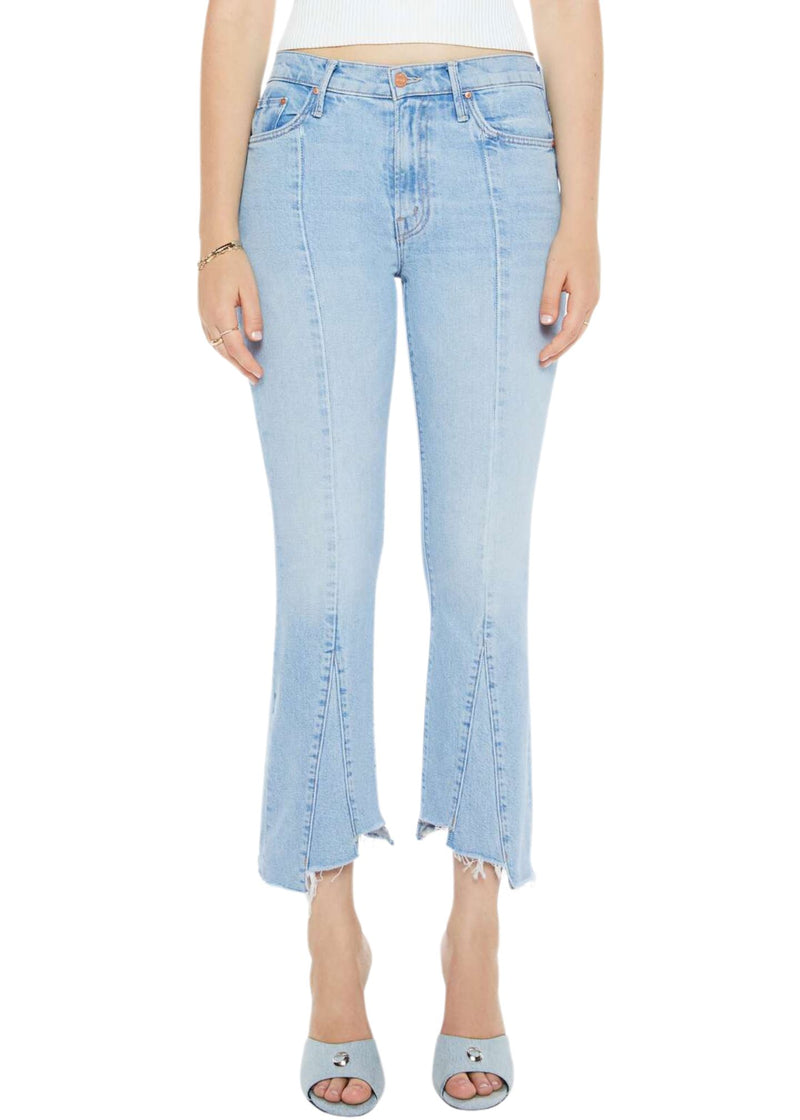 The Insider Crop Pointy Fray Jeans-Denim-Uniquities