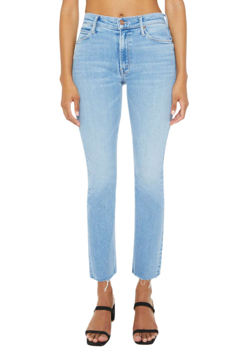 The Mid Rise Dazzler Ankle Fray Jeans-Denim-Uniquities