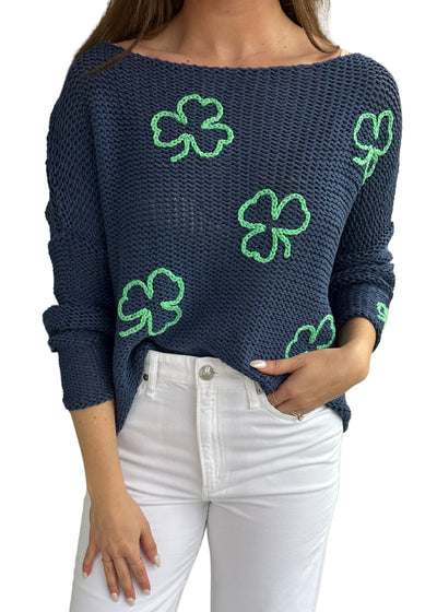 Key West Clover Sweater-Sweaters-Uniquities