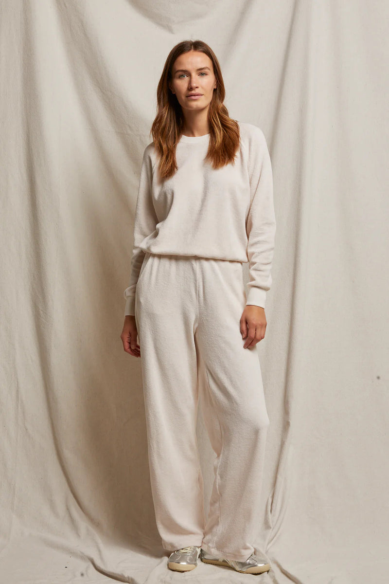 Holly Velour Wideleg Sweatpant-Bottoms-Uniquities