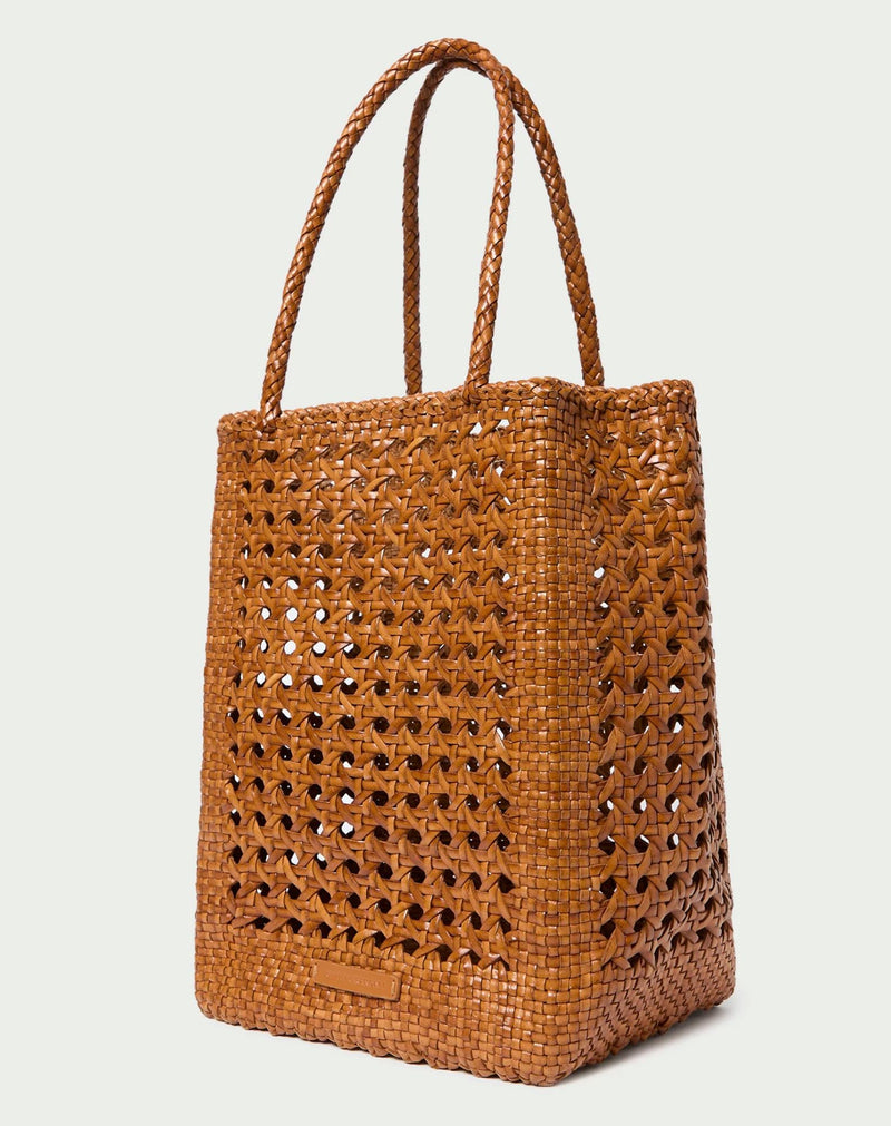 Angelo Open Weave Leather Tote Bag-Accessories-Uniquities