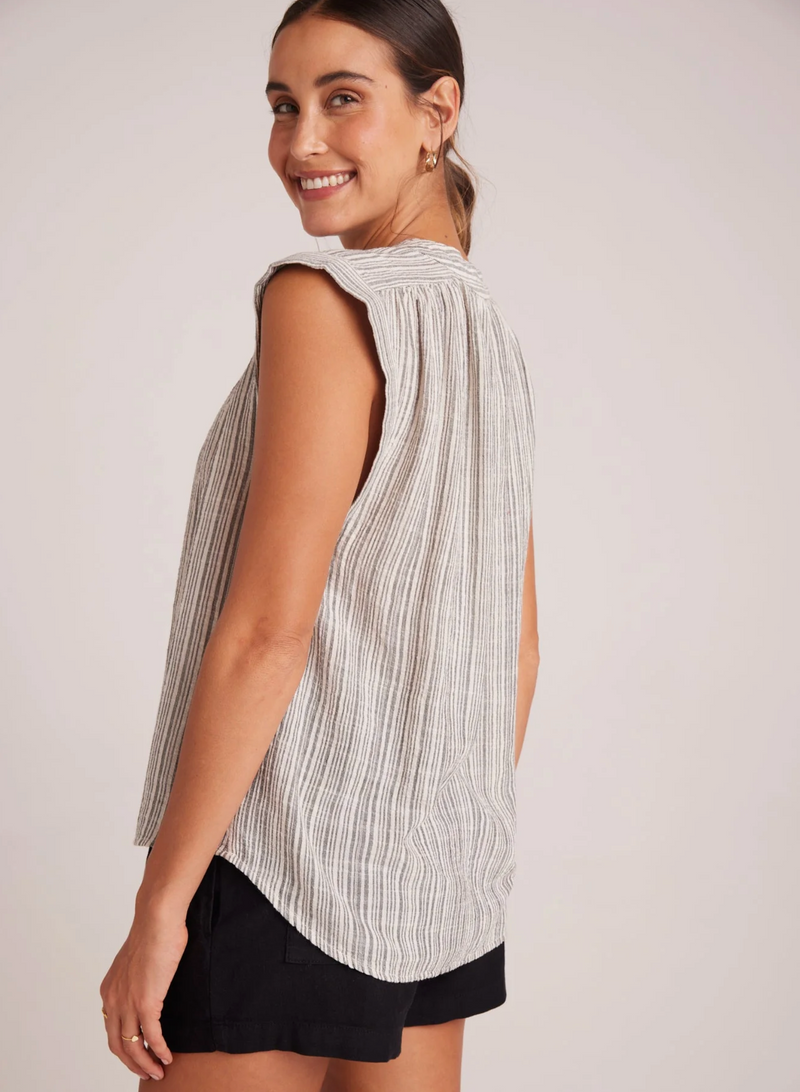 Shirred Pullover Cap Sleeve Top-Tops/Blouses-Uniquities