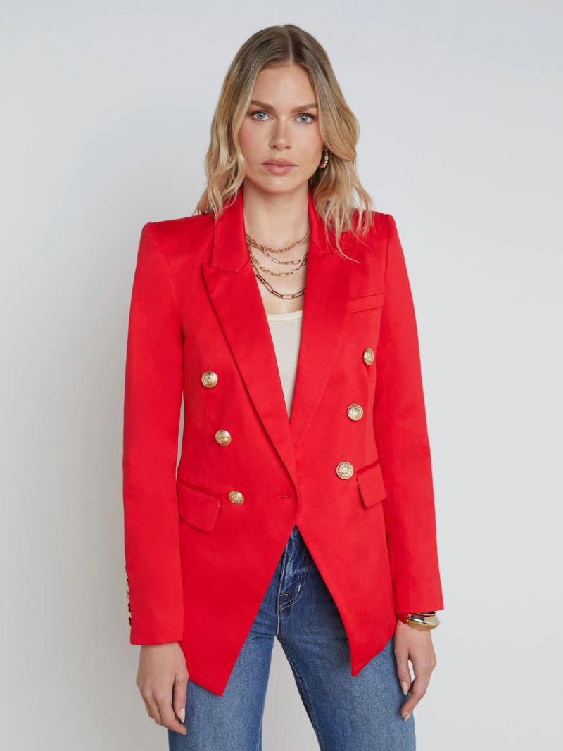 Kendi Long Double Breasted Blazer-Jackets-Uniquities