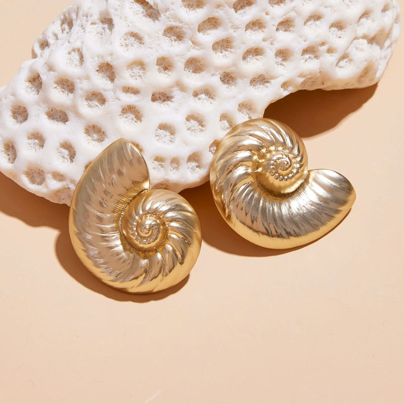 Ostuni Shell Studs-Jewelry-Uniquities