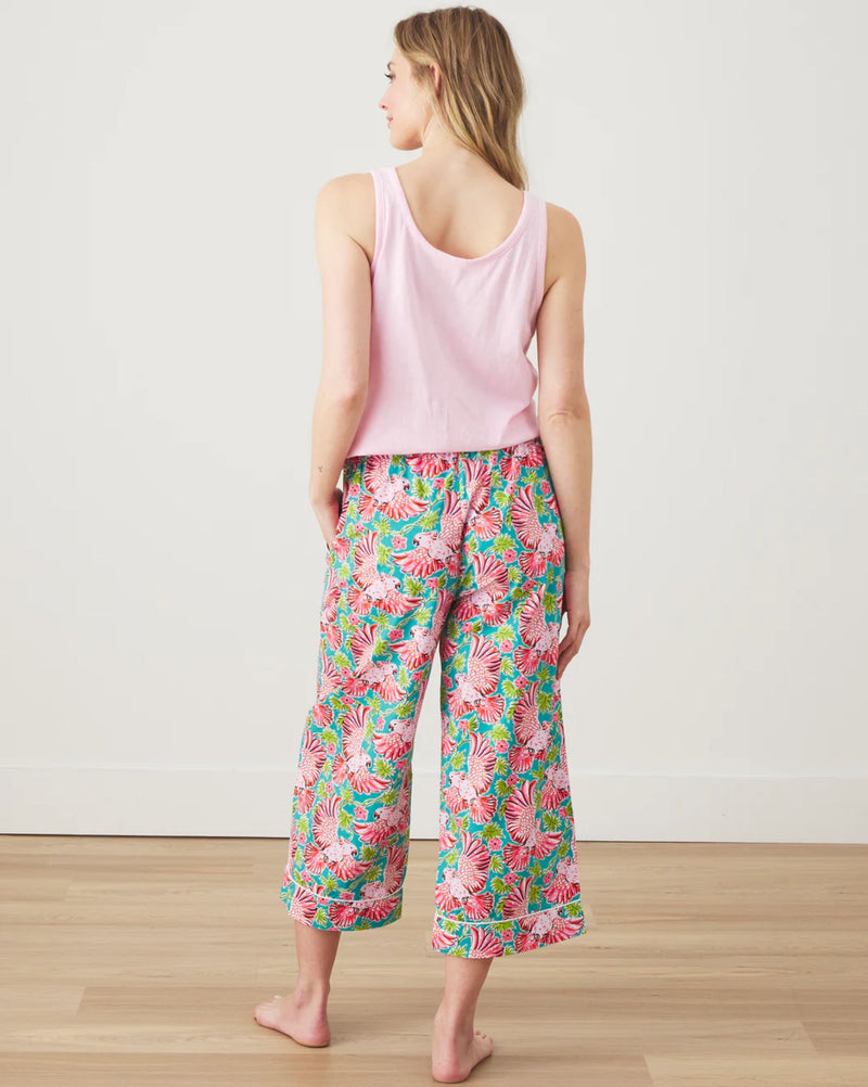 Playful Parrot Cropped Pant-Lounge-Uniquities