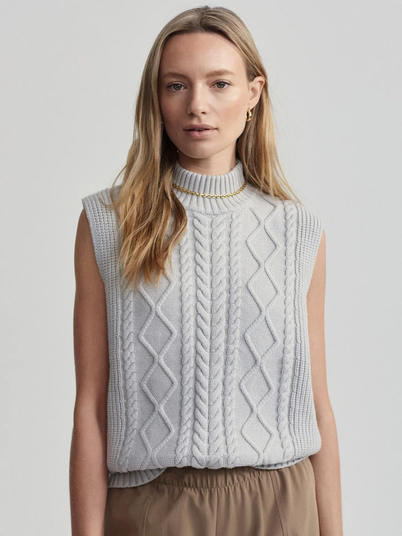 Joilette Roll Neck Vest-Sweaters-Uniquities