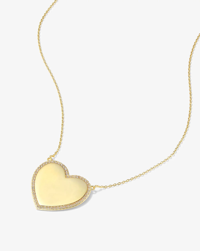 XL You Have My Heart Pave Necklace-Jewelry-Uniquities