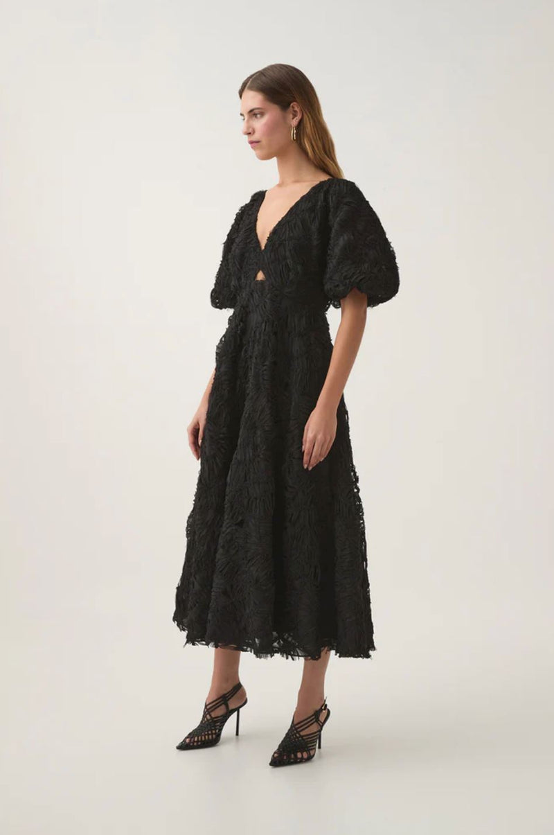 Florential Textured Midi Dress-Dresses-Uniquities