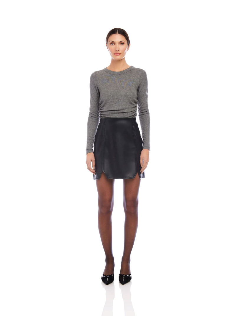 Macy Faux Leather Mini Skirt-Bottoms-Uniquities