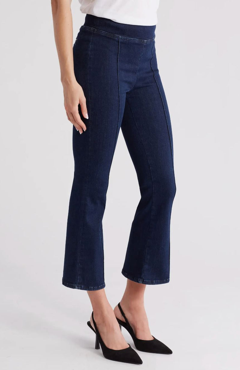 Jetset Crop Mini Boot Pintuck Jeans-Denim-Uniquities