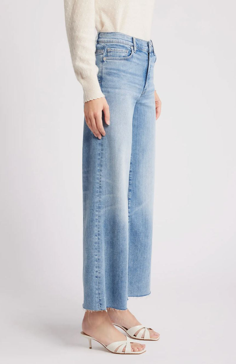 Le Palazzo Crop Raw Fray Jeans-Denim-Uniquities