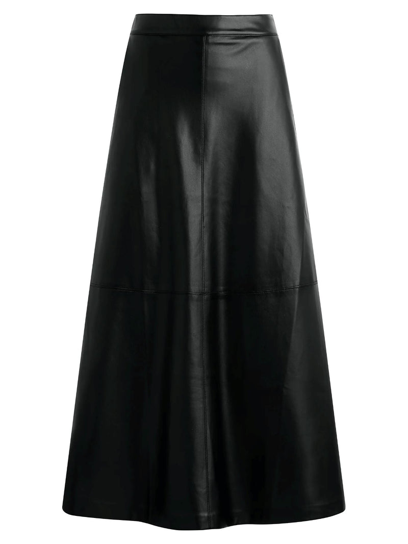 Tavi Vegan Leather Skirt-Bottoms-Uniquities