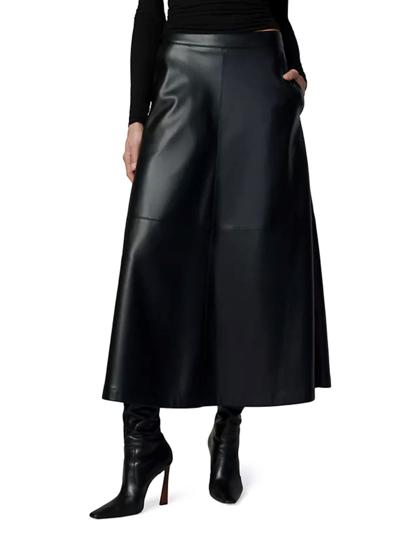 Tavi Vegan Leather Skirt-Bottoms-Uniquities