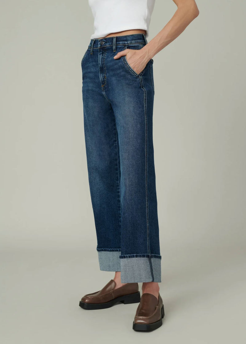 Trixie Trouser With Wide Cuff-Denim-Uniquities