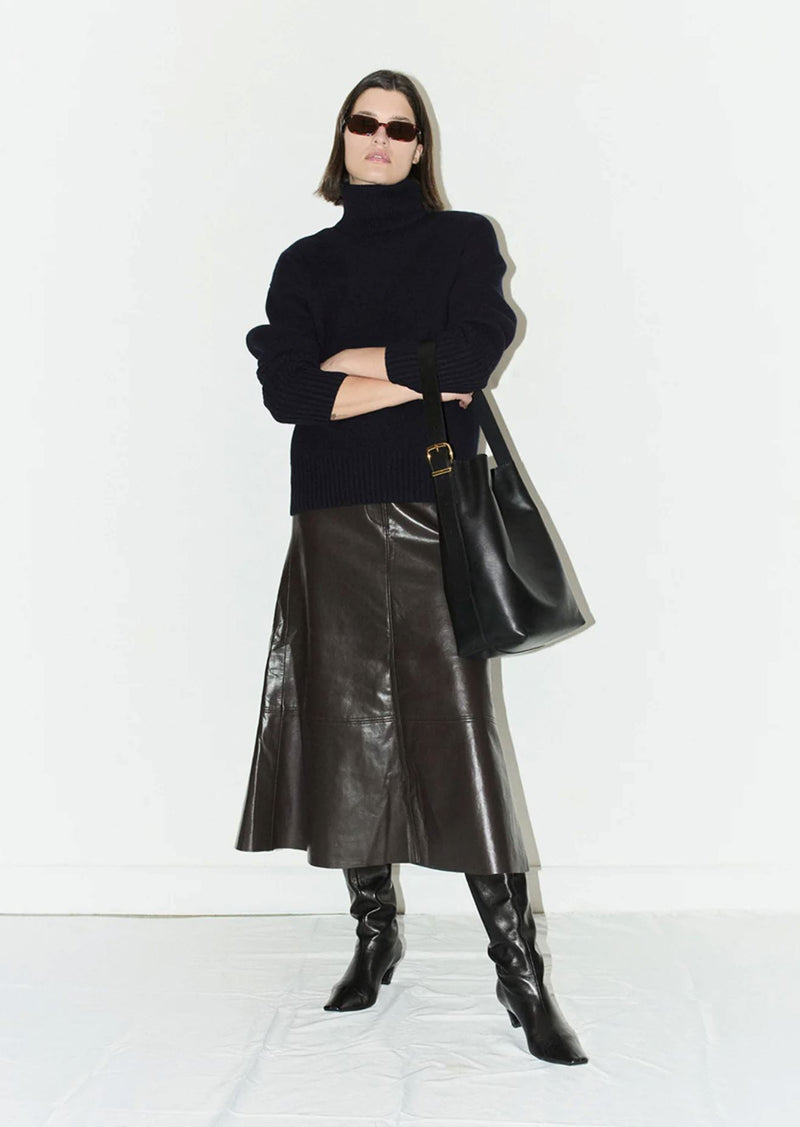 Cassia Leather Skirt-Bottoms-Uniquities