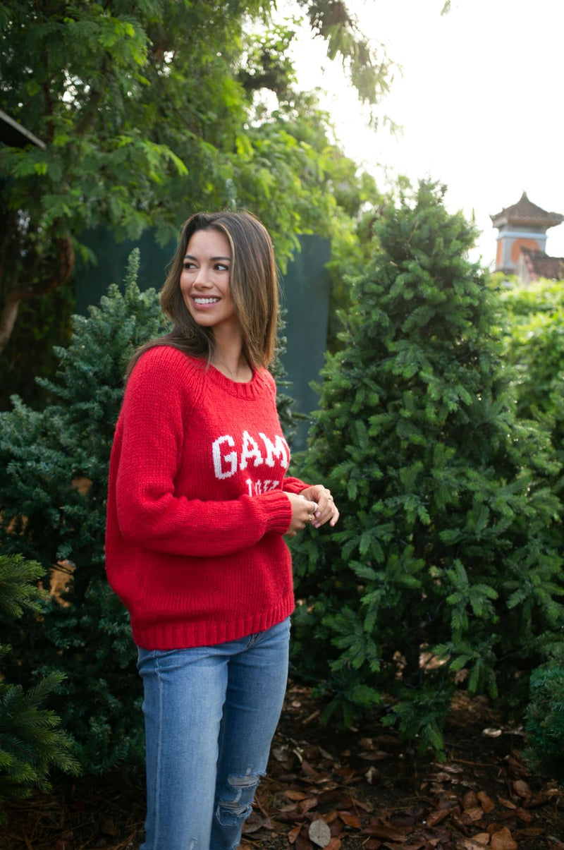 Game Day Raglan Crew Chunky-Sweaters-Uniquities