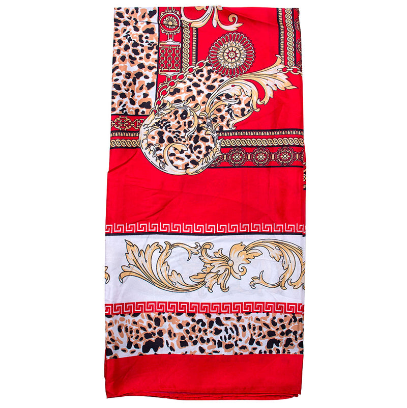 Animal Print Silk Square Scarf-Accessories-Uniquities