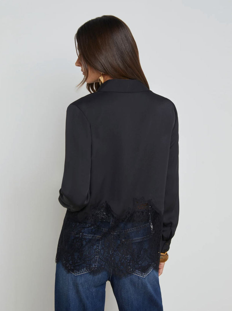 Adalee Lace Inset Blouse-Tops/Blouses-Uniquities