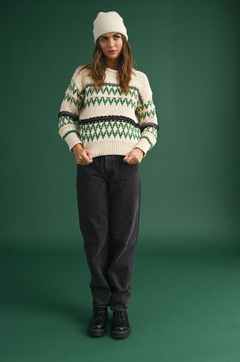 Millie Aztec Sweater-Sweaters-Uniquities