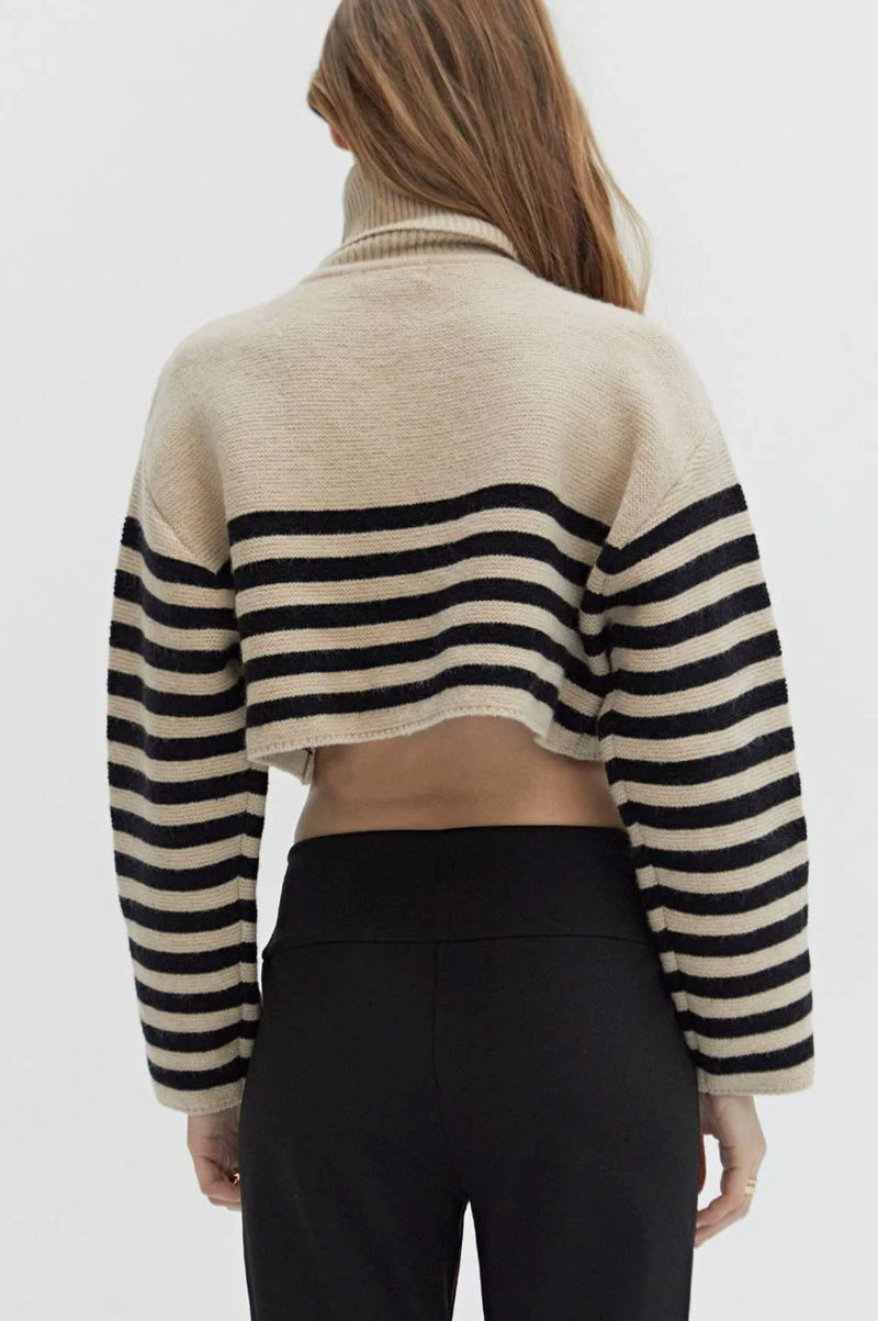 Chloe Cropped Sweater-Sweaters-Uniquities