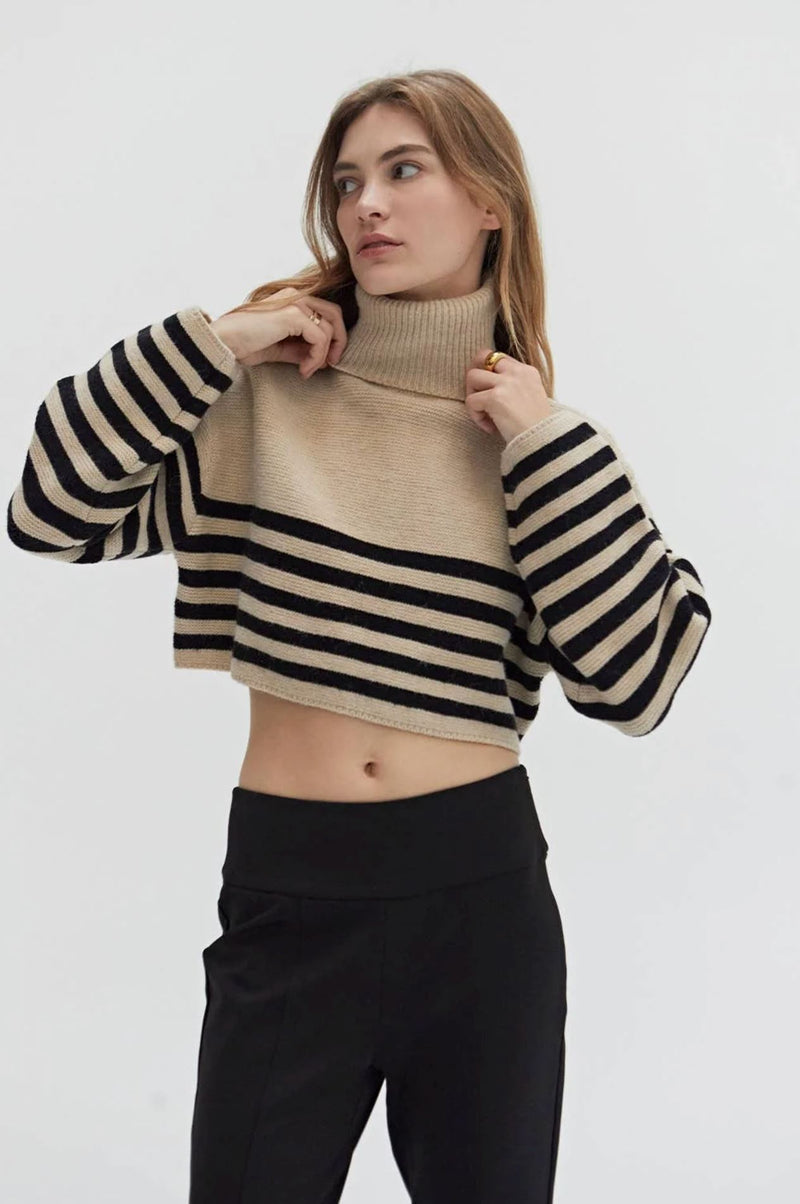 Chloe Cropped Sweater-Sweaters-Uniquities