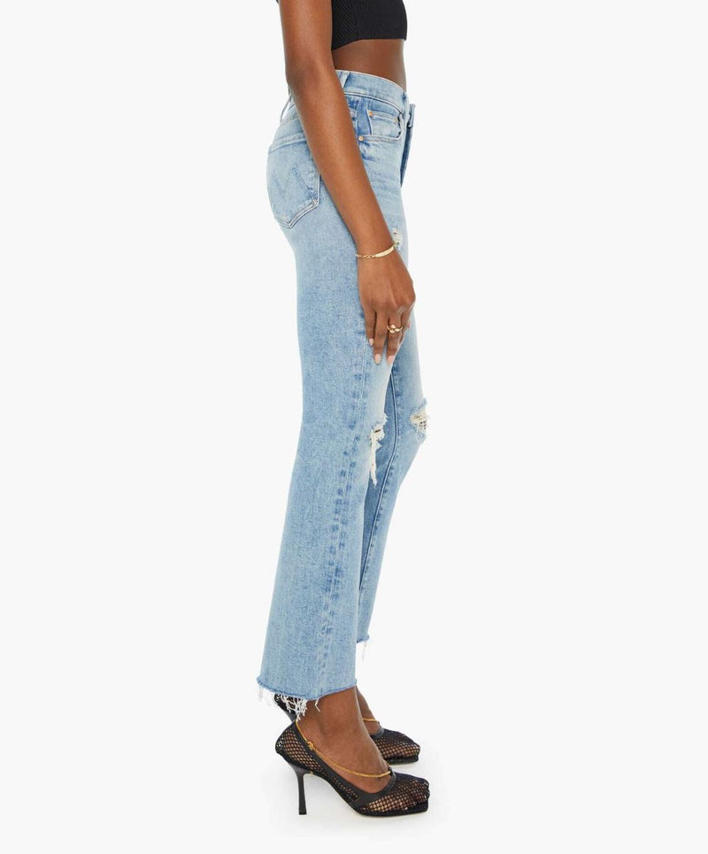 The Insider Flood Fray Jeans in Peak A Boo-Denim-Uniquities