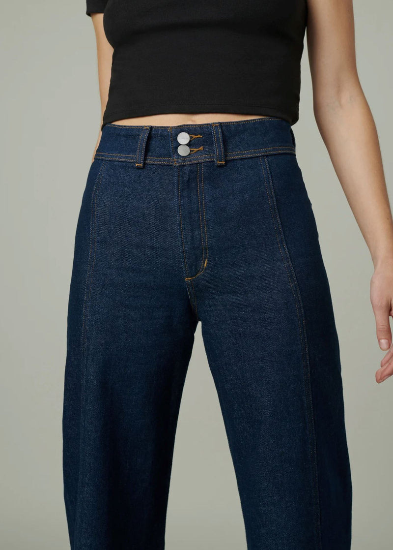 Seamed Denim Trouser-Denim-Uniquities