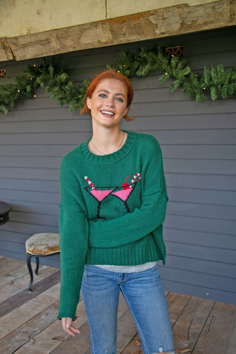 Chin Chin Martini Sweater-Sweaters-Uniquities