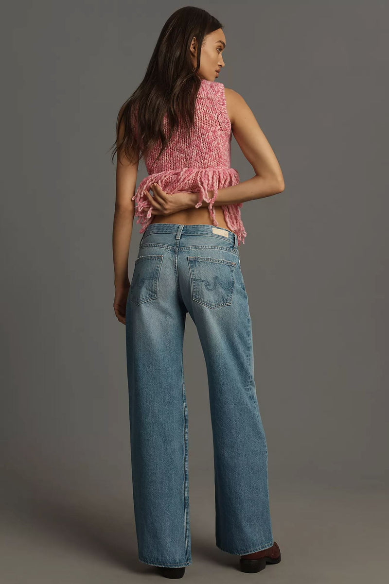 Adria Low-Rise Wide Leg Jeans-Denim-Uniquities