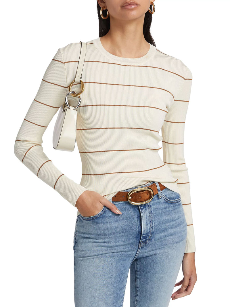 Striped Rib Crew-Sweaters-Uniquities