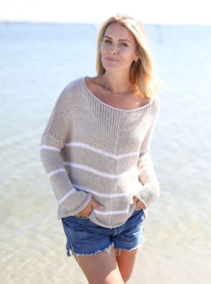 Key West Stripe Sweater-Sweaters-Uniquities