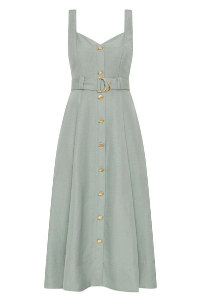 Clay Belted Midi Dress-Dresses-Uniquities