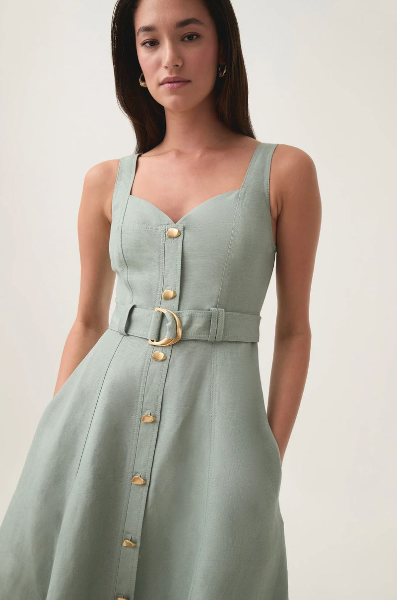 Clay Belted Midi Dress-Dresses-Uniquities