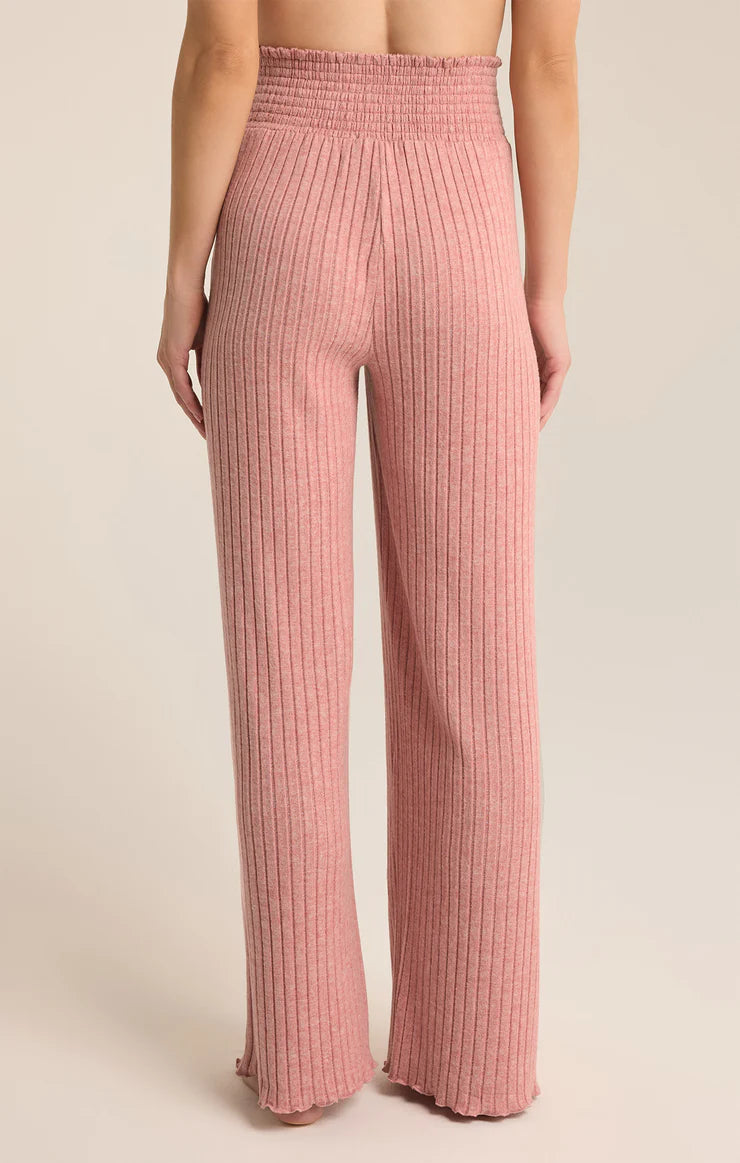 Dawn Smocked Rib Pant-Lounge-Uniquities