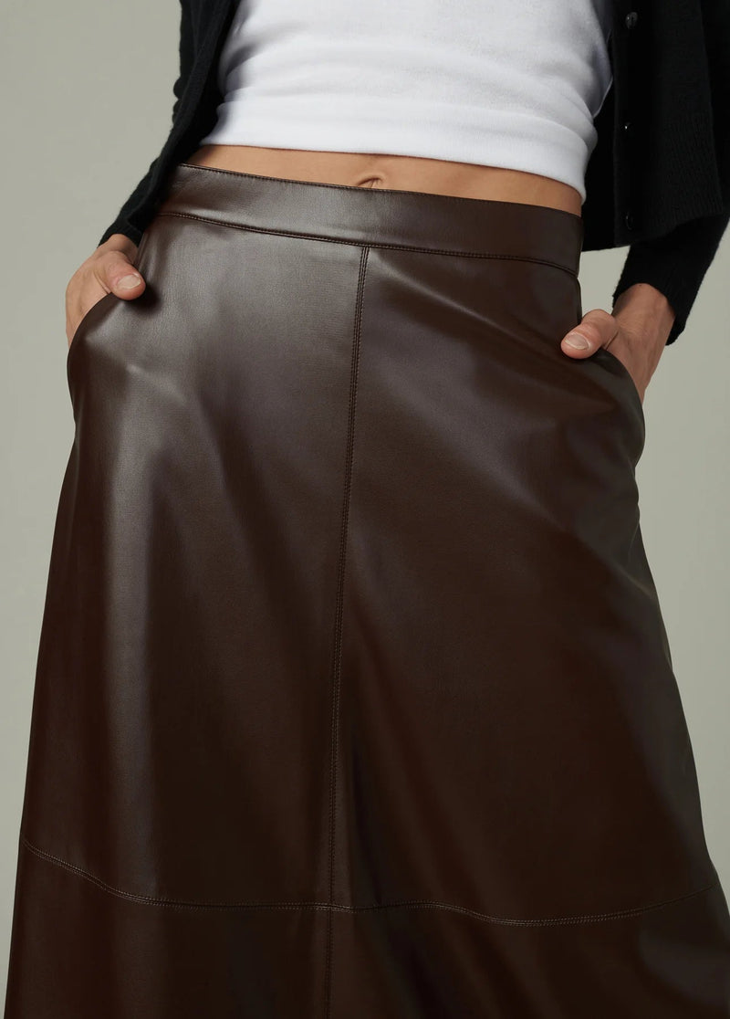 Tavi Vegan Leather Skirt-Bottoms-Uniquities