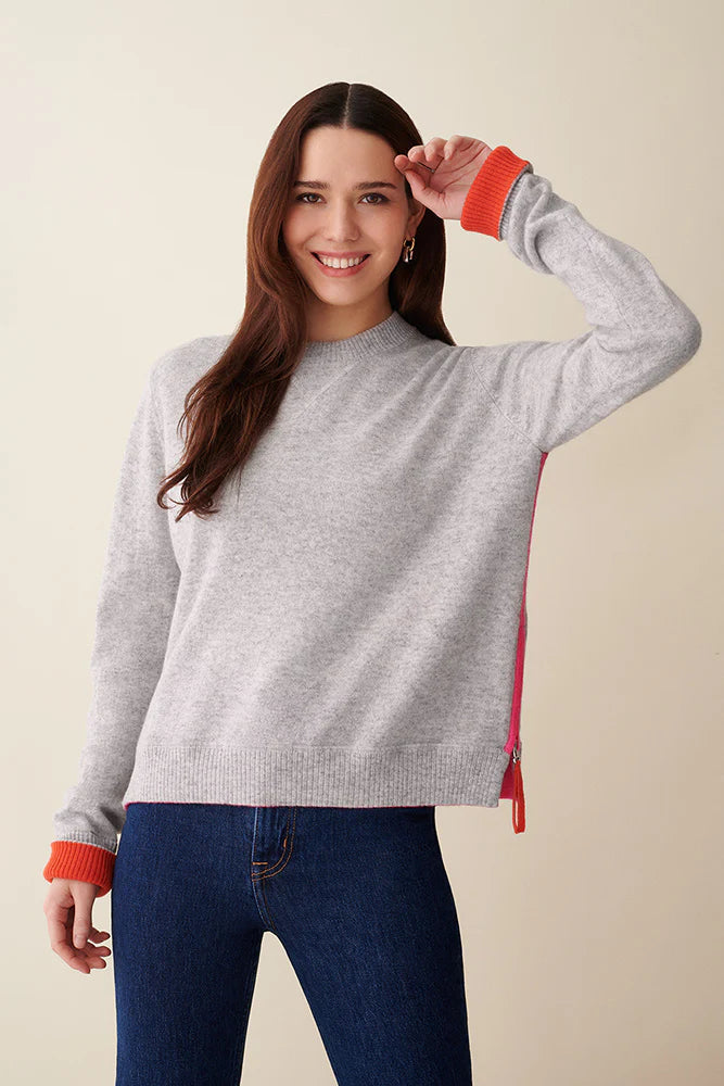 Amelia Contrast Side Sweater-Sweaters-Uniquities