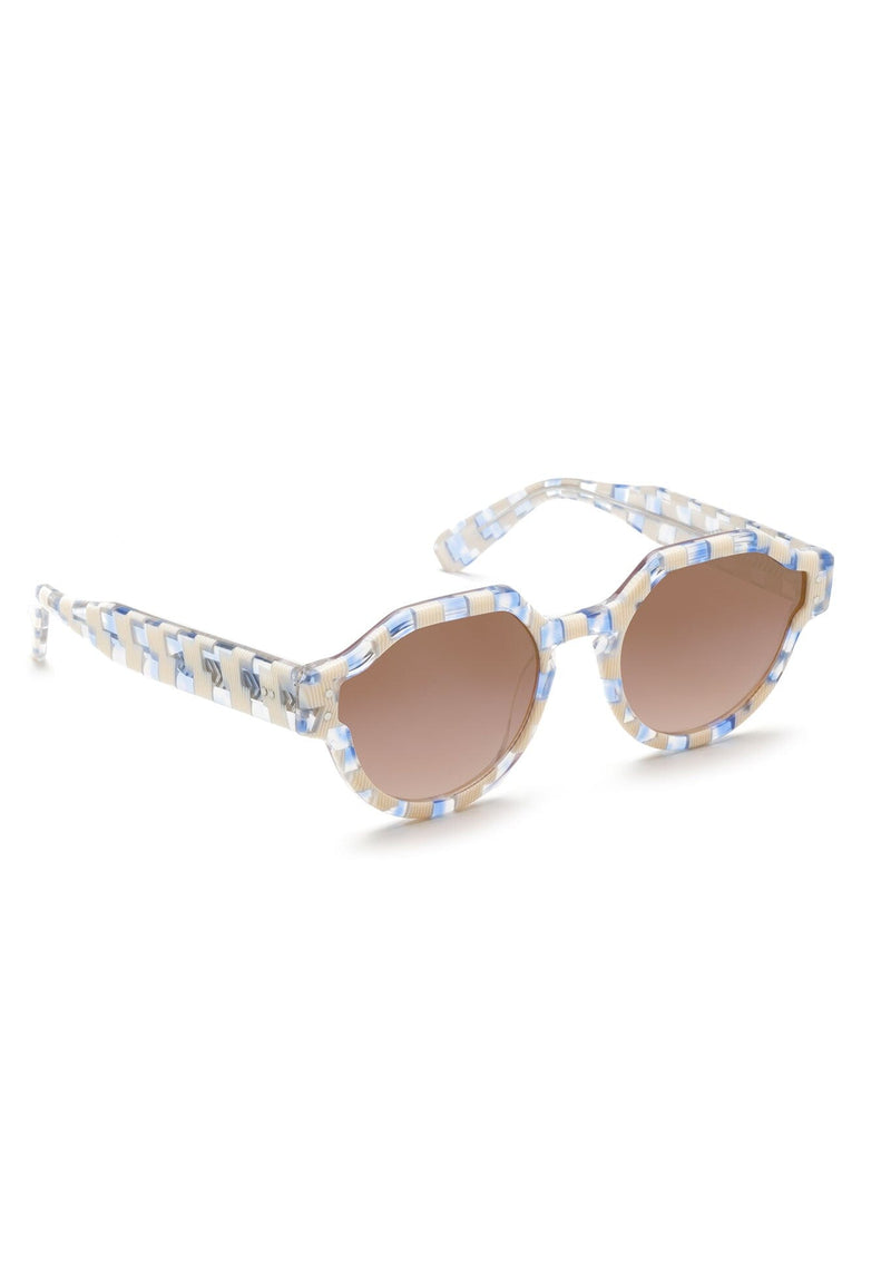 Astor Gingham + Crystal Mirrored Sunglasses-Accessories-Uniquities