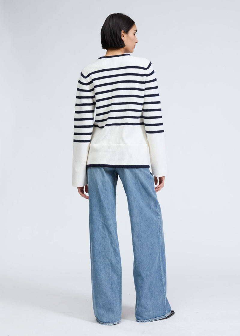 Nancy Long Stripe Cardigan-Sweaters-Uniquities