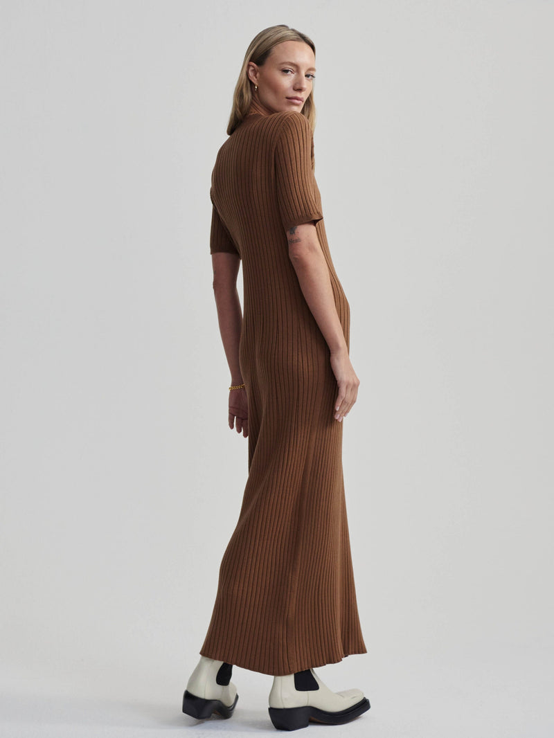 Maeve Rib Knit Midi Dress-Dresses-Uniquities