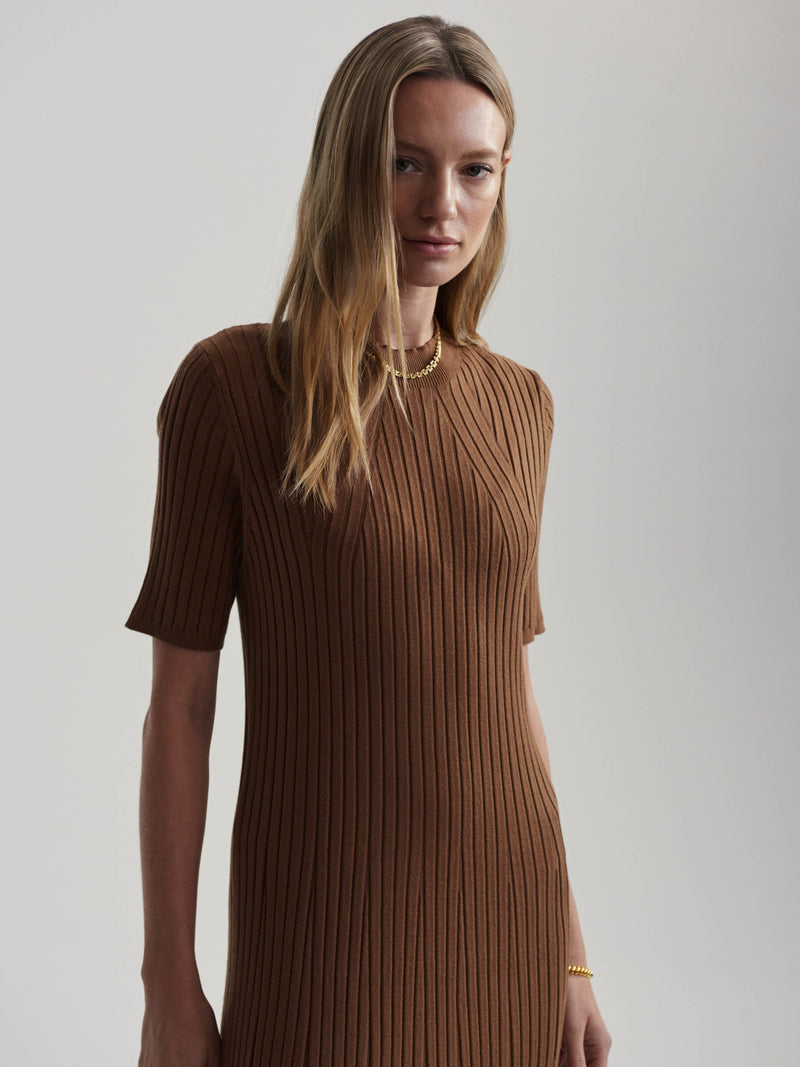 Maeve Rib Knit Midi Dress-Dresses-Uniquities