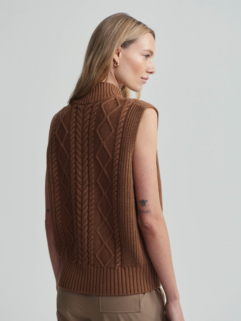 Joilette Roll Neck Vest-Sweaters-Uniquities