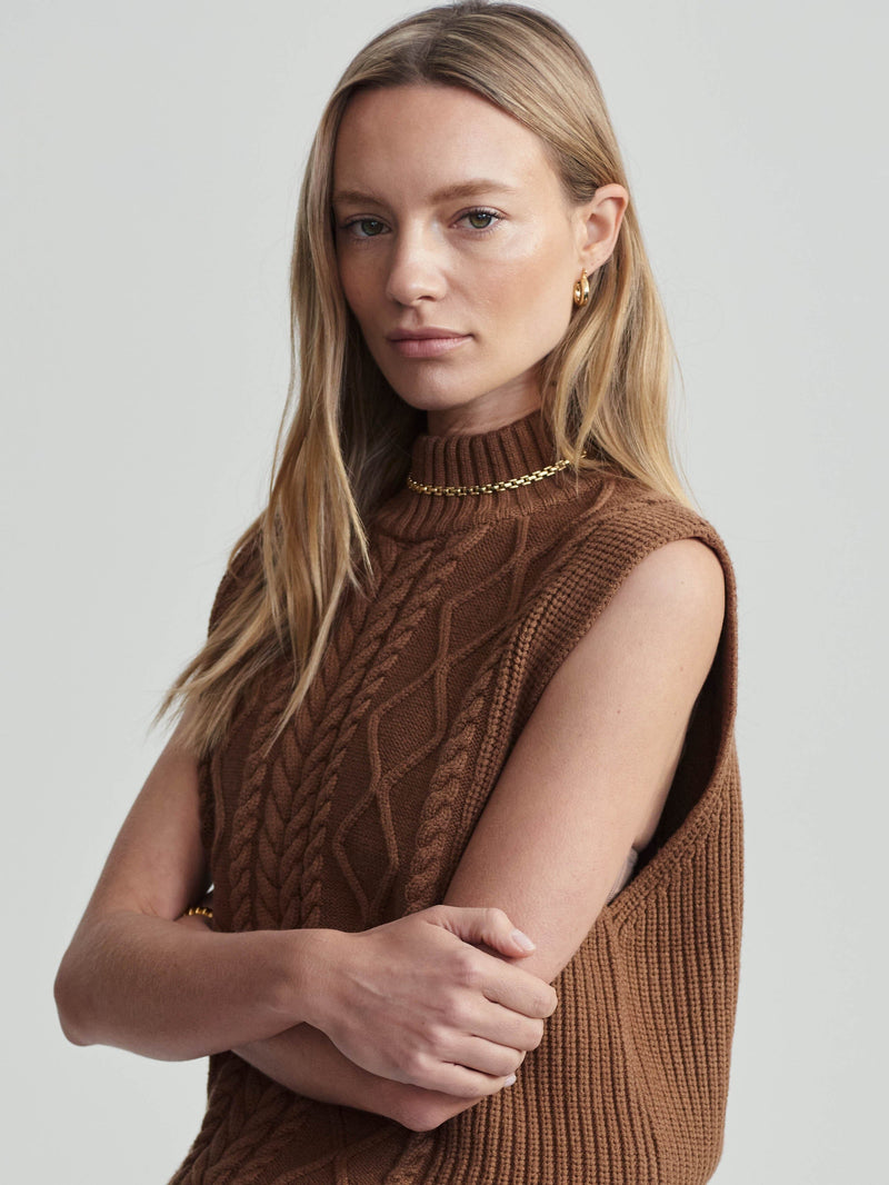 Joilette Roll Neck Vest-Sweaters-Uniquities