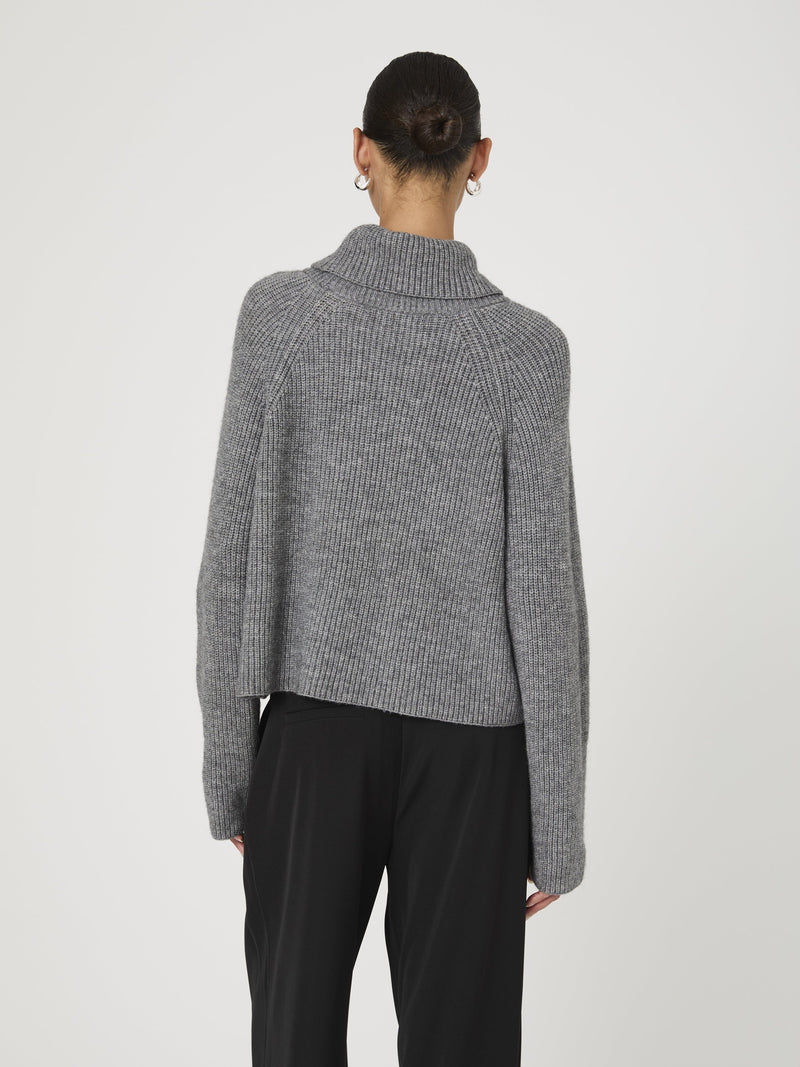 Mersai Long Sleeve Roll Neck Jumper-Sweaters-Uniquities